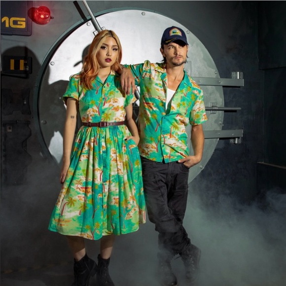 La Femme En Noir Dresses & Skirts - Micheline Pitt La Femme En Noir Alien Space Souvenir Dress XL